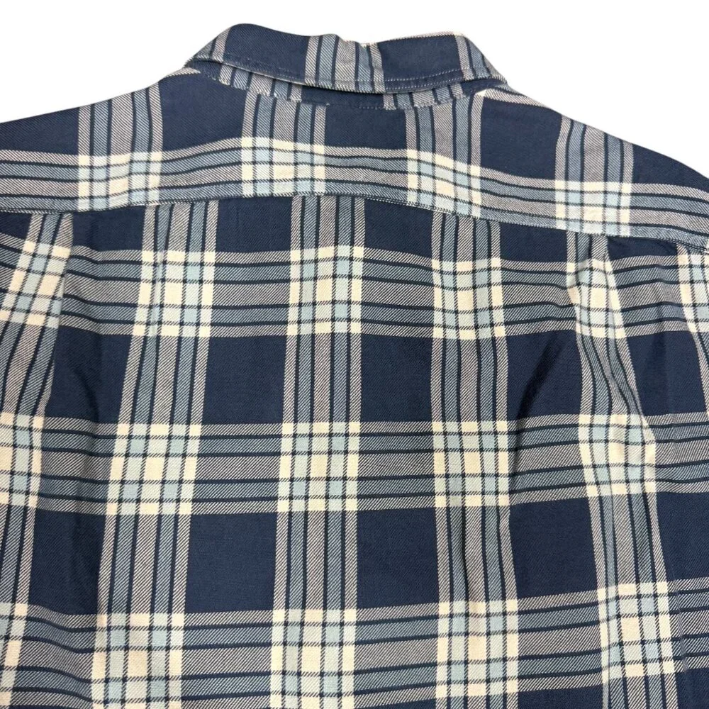 EUC Men's J. CREW Flannel Shirtings Tailored-Fit Plaid‎ Long Sleeve Shirt | Med.